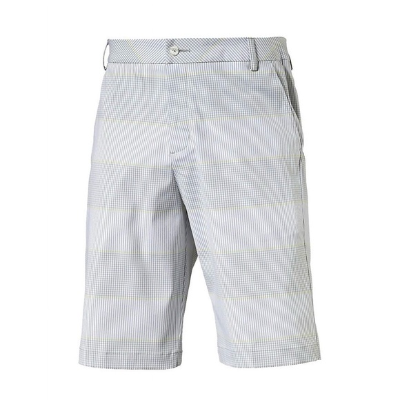 Puma Rickie Fowler Patterned Men’s Golf Shorts in White/Green Size 30 - Picture 1 of 10